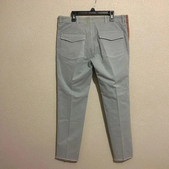 NILI LOTAN Jenna Straight Leg with Tape Mid Rise Cropped Pant - Picture 7 of 7